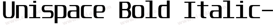 Unispace Bold Italic字体转换